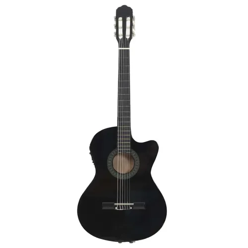 Klasična gitara Western s ujednačivačem i 6 žica crna - Crna Cijena