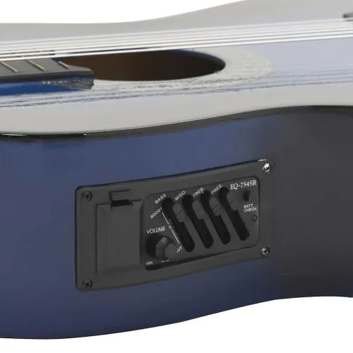 Klasična gitara Western s ujednačivačem i 6 žica plava - Plava Cijena