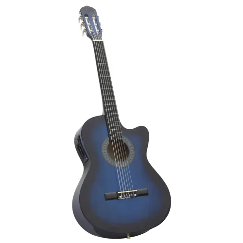 Klasična gitara Western s ujednačivačem i 6 žica plava - Plava Cijena
