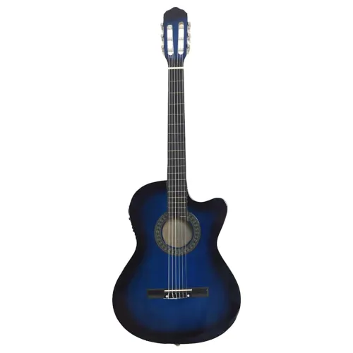 Klasična gitara Western s ujednačivačem i 6 žica plava - Plava Cijena