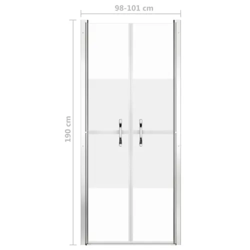 Vrata za tuš-kabinu napola matirana ESG 101 x 190 cm - Srebrno 101 x 190 cm napola matirano Cijena