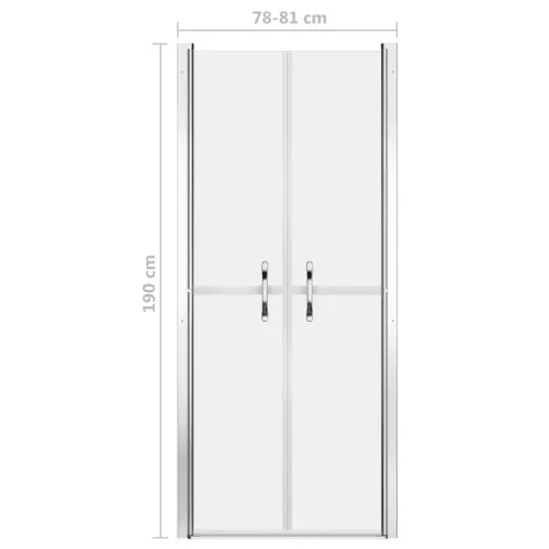 Vrata za tuš-kabinu matirana ESG 81 x 190 cm - Srebrno 81 x 190 cm Matirano Cijena