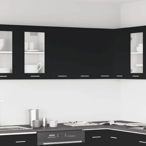 Viseći ormarić “Lyon” Crni 60x31x60 cm Inženirsko drvo - Crna 1x viseći ormarić (2 vrata) širine 60 cm, visine 60 cm Cijena