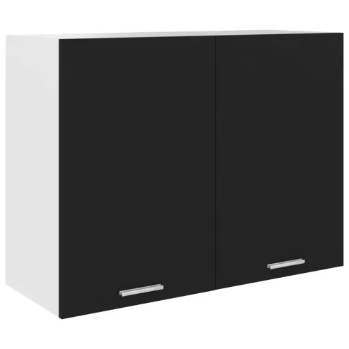 Viseći ormarić “Lyon” Crni 80x31x60 cm Inženirsko drvo - Crna 1x viseći ormarić (2 vrata) širine 80 cm, visine 60 cm Cijena