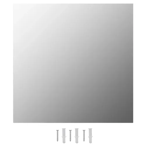 Zidna ogledala 2 kom 60 x 60 cm četvrtasta staklena - 60 x 60 cm 2 bez LED svjetala Cijena