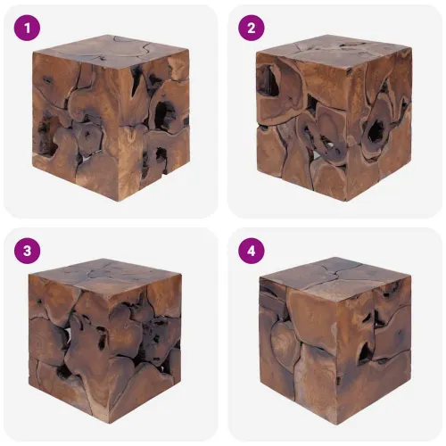 Stolci 4 kom smeđi 40x40x45 cm od masivne tikovine - 4 Cijena