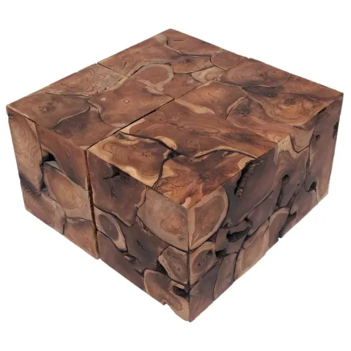 Stolci 4 kom smeđi 40x40x45 cm od masivne tikovine - 4 Cijena