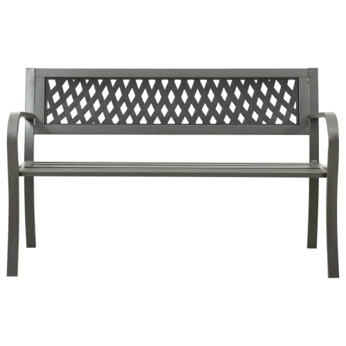 Vrtna klupa 125 cm čelična siva - Siva 125 cm 1 Model dijamanta Cijena