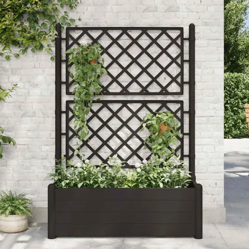 Vrtna sadilica s rešetkom 100 x 43 x 142 cm PP antracit - Antracit 100 x 43 x 142 cm 1 Cijena