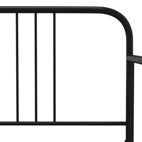 Okvir za krevet na razvlačenje crni metalni 90 x 200 cm - Crna Cijena