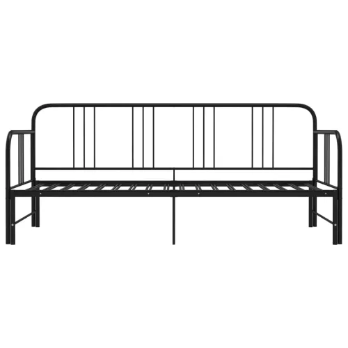 Okvir za krevet na razvlačenje crni metalni 90 x 200 cm - Crna Cijena