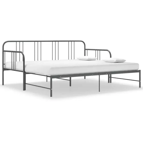 Okvir za krevet na razvlačenje sivi metalni 90 x 200 cm - Siva Cijena
