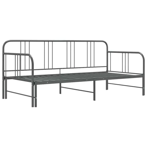 Okvir za krevet na razvlačenje sivi metalni 90 x 200 cm - Siva Cijena