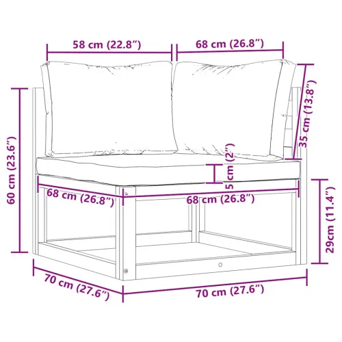 Modularne kutne sofe s jastucima 2 kom krem bijele - Krema 1 Kutna sofa (2 kom) Cijena
