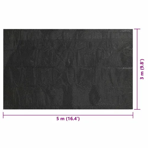 Pravokutni pokrivač za bazen 500 x 300 cm PE crni - Crna 500 x 300 cm 110 μm Cijena