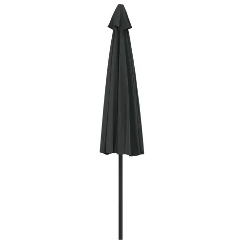 Balkonski suncobran crni 300 x 155 x 223 cm polukružni - Tamnocrna Cijena