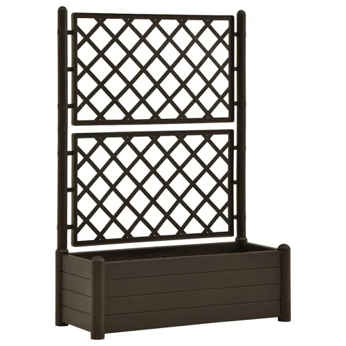 Vrtna sadilica s rešetkom 100 x 43 x 142 cm PP boja kave - Mocha 100 x 43 x 142 cm 1 Cijena