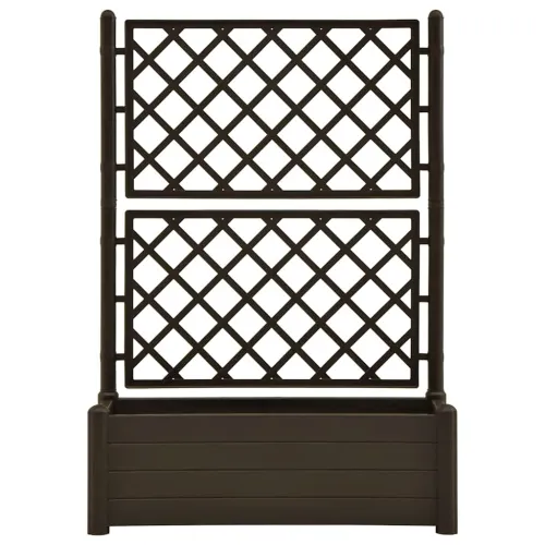 Vrtna sadilica s rešetkom 100 x 43 x 142 cm PP boja kave - Mocha 100 x 43 x 142 cm Cijena