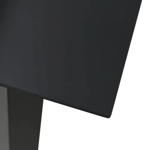 Vrtni stol - Blagovaonski stol crni 80 x 80 x 74 cm od čelika i stakla - 80 x 80 x 74 cm Cijena