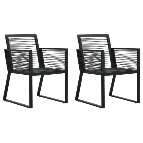 Vrtna garnitura - 3-dijelni vrtni blagovaonski set od PVC ratana crni - 2 Cijena
