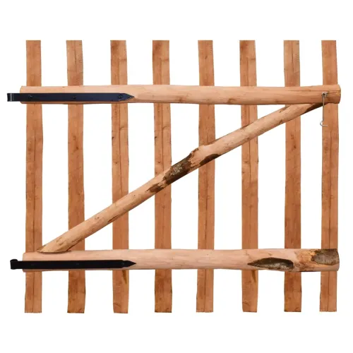 Jednostruka Dvorišna vrata - Vrata za ogradu od drva lješnjaka 100 x 90 cm - 90 cm Cijena