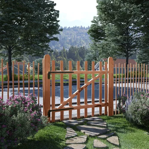 Jednostruka Dvorišna vrata - Vrata za ogradu od drva lješnjaka 100 x 90 cm - 90 cm Cijena