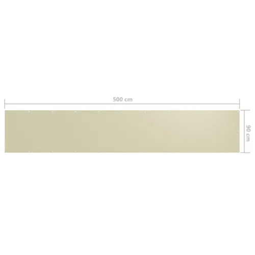 Balkonski zastor krem 90 x 500 cm od tkanine Oxford - Krema 90 x 500 cm Cijena