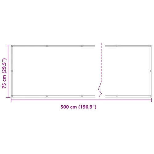 Balkonski zastor antracit 75 x 500 cm od tkanine Oxford - Antracit 75 x 500 cm Cijena