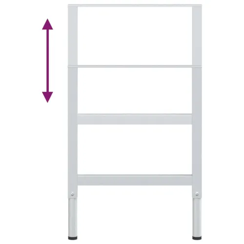 Okviri za radni stol 2 kom metalni 55 x (69 - 95,5) cm sivi - Siva 55 x 95.5 cm Cijena