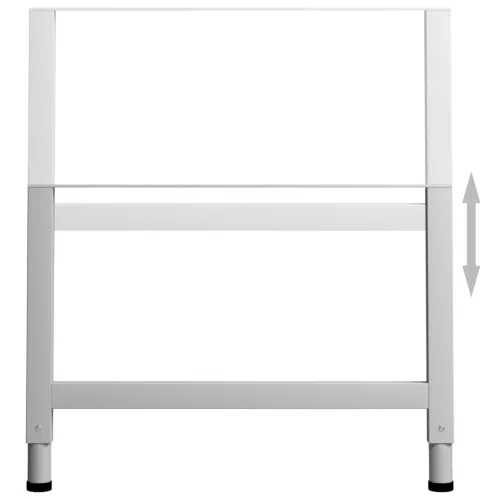 Okviri za radni stol 2 kom metalni 85 x (69 - 95,5) cm sivi - Siva 85 x 95.5 cm Cijena