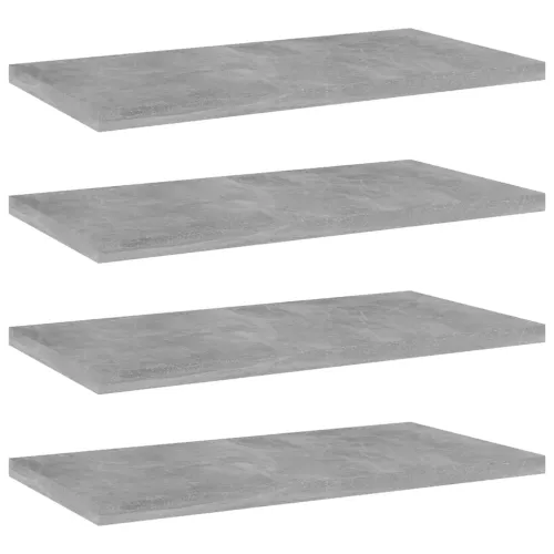 Police za knjige 4 kom siva boja betona 40 x 20 x 1,5 cm drvene - Beton siva 40 x 20 x 1.5 cm 4 Beton siva Cijena