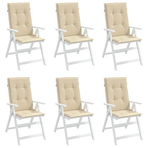 Jastuci za vrtne stolice 6 kom bež 120 x 50 x 3 cm od tkanine - Bež 120 x 50 x 3 cm 6 Cijena
