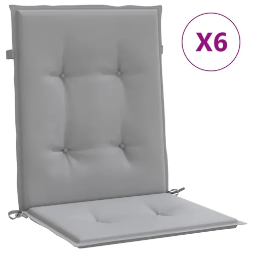 Jastuci za vrtne stolice 6 kom sivi od tkanine Oxford - Siva 100 x 50 x 3 cm 6 Siva Cijena