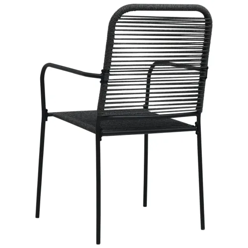 Vrtna garnitura - 5-dijelni vrtni blagovaonski set od stakla i čelika crni - Dužina stola 80 cm 4 Cijena