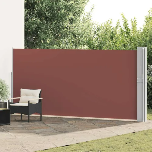 Uvlačiva bočna tenda za terasu 170 x 1200 cm smeđa - Smeđa 170 x 1200 cm Cijena