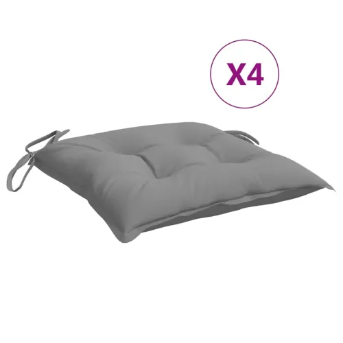 Jastuci za stolice 4 kom sivi 40 x 40 x 7 cm od tkanine Oxford - Siva 40 x 40 x 7 cm 4 Cijena