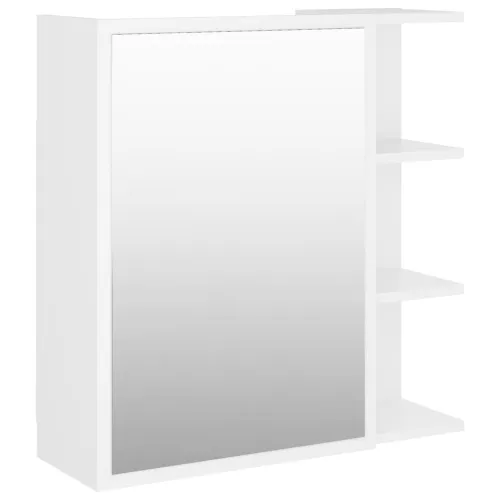 Kupaonski ormarić s ogledalom bijeli 62,5 x 20,5 x 64 cm drveni - Bijela 1 Cijena