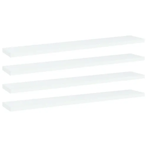 Police za knjige 4 kom bijele 60x10x1,5 cm konstruirano drvo - Bijela 60 x 10 x 1.5 cm 4 Bijela Cijena