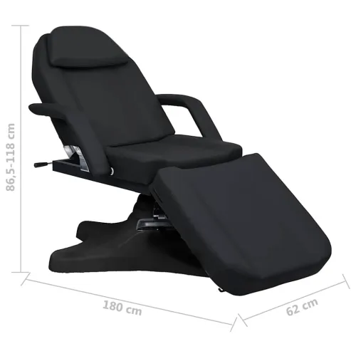 Masažni stol crni 180 x 62 x (86,5 - 118) cm - Crna Cijena