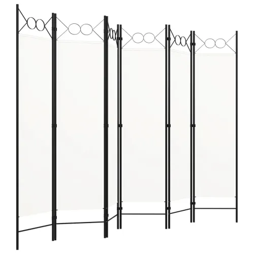 Paravan - Sobna pregrada sa 6 panela bijela 240 x 180 cm - Bijela 6 1 Bijela Cijena