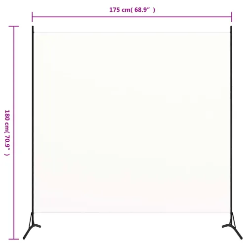 Paravan - Sobna pregrada bijela 175 x 180 cm od tkanine - Bijela 175 x 180 cm 1 1 Cijena