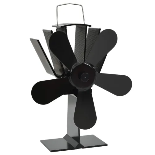 Ventilator za peć na toplinski pogon s 5 lopatica crni - 16 x 11 x 21,5 cm (5 lopatica) 16 x 11 x 21,5 cm (5 lopatica) Cijena