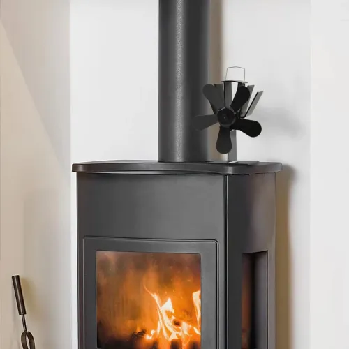 Ventilator za peć na toplinski pogon s 5 lopatica crni - 16 x 11 x 21,5 cm (5 lopatica) 16 x 11 x 21,5 cm (5 lopatica) Cijena