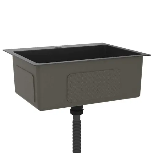 Ručno rađeni kuhinjski sudoper crni od nehrđajućeg čelika - Crna 55 x 44 x 20 cm Cijena