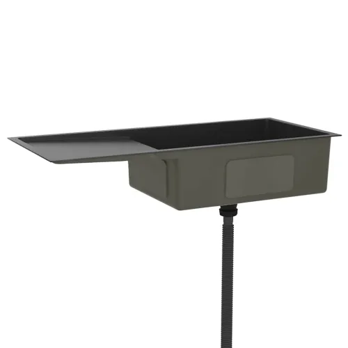 Ručno rađeni kuhinjski sudoper crni od nehrđajućeg čelika - Crna 100 x 44 x 20 cm Cijena
