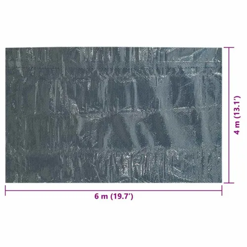 Plutajući PE solarni pokrov za bazen 600 x 400 cm crno-plavi - Crna i plava 600 x 400 cm 200 μm Cijena