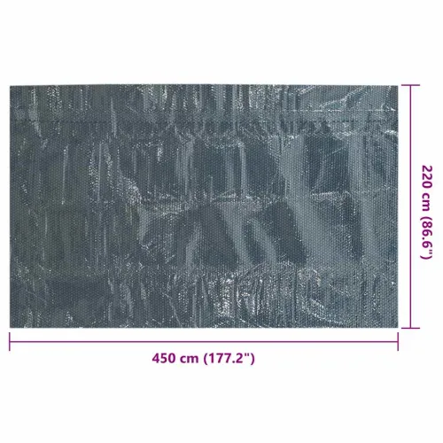 Plutajući PE solarni pokrov za bazen 450 x 220 cm crno-plavi - Crna i plava 450 x 220 cm 110 μm Cijena