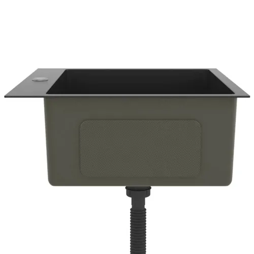 Ručno rađeni kuhinjski sudoper crni od nehrđajućeg čelika - Crna 53 x 50 x 20 cm Cijena