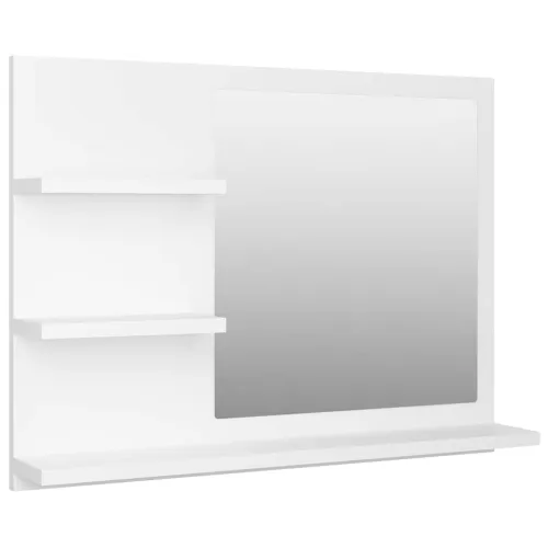 Kupaonsko ogledalo bijelo 60 x 10,5 x 45 cm konstruirano drvo - Bijela 1 Cijena