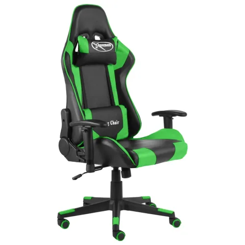 Okretna Gaming stolica zelena PVC - Zelena 1 Bez naslona za noge Cijena